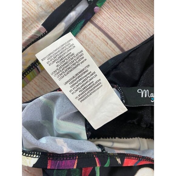 Maxine Of Hollywood Women's Black Floral Skirtini One Piece - 8 - Picture 11 of 12